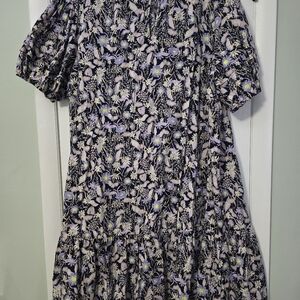 Plus size floral print dress